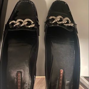 Prada Black patent leather shoes 9 1/2